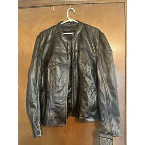 MOSSI Leather Motorcycle Jacket‎ Sz 24  Zip Out Liner- NWT